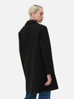 Manteaux Et Vestes|Primark Manteau à Boutonnage Simple Classique Noir
