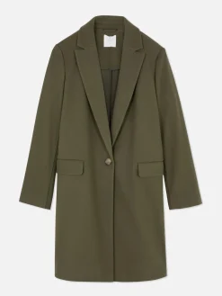 Manteaux Et Vestes|Primark Manteau à Boutonnage Simple Classique Kaki