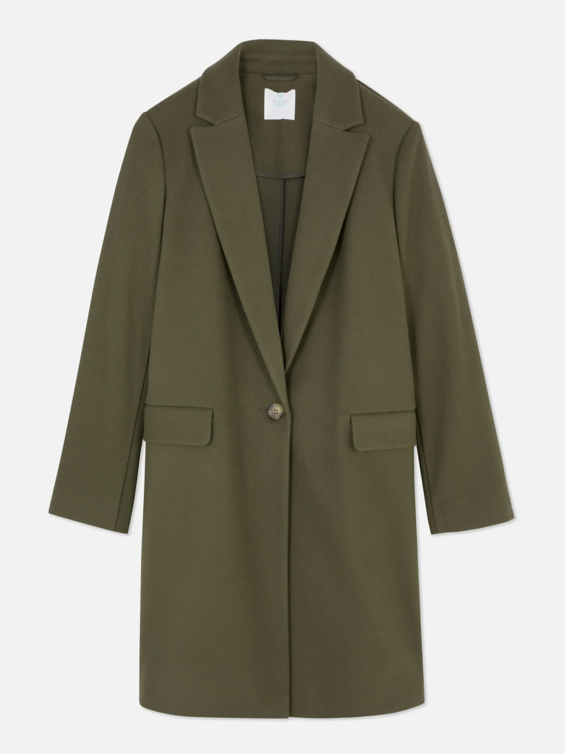 Manteaux Et Vestes|Primark Manteau à Boutonnage Simple Classique Kaki