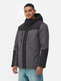 Manteaux Et Vestes|Primark Manteau Court Color Block Anthracite