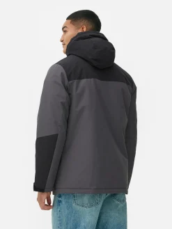 Manteaux Et Vestes|Primark Manteau Court Color Block Anthracite