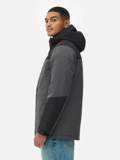 Manteaux Et Vestes|Primark Manteau Court Color Block Anthracite