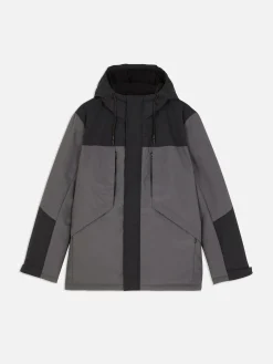 Manteaux Et Vestes|Primark Manteau Court Color Block Anthracite