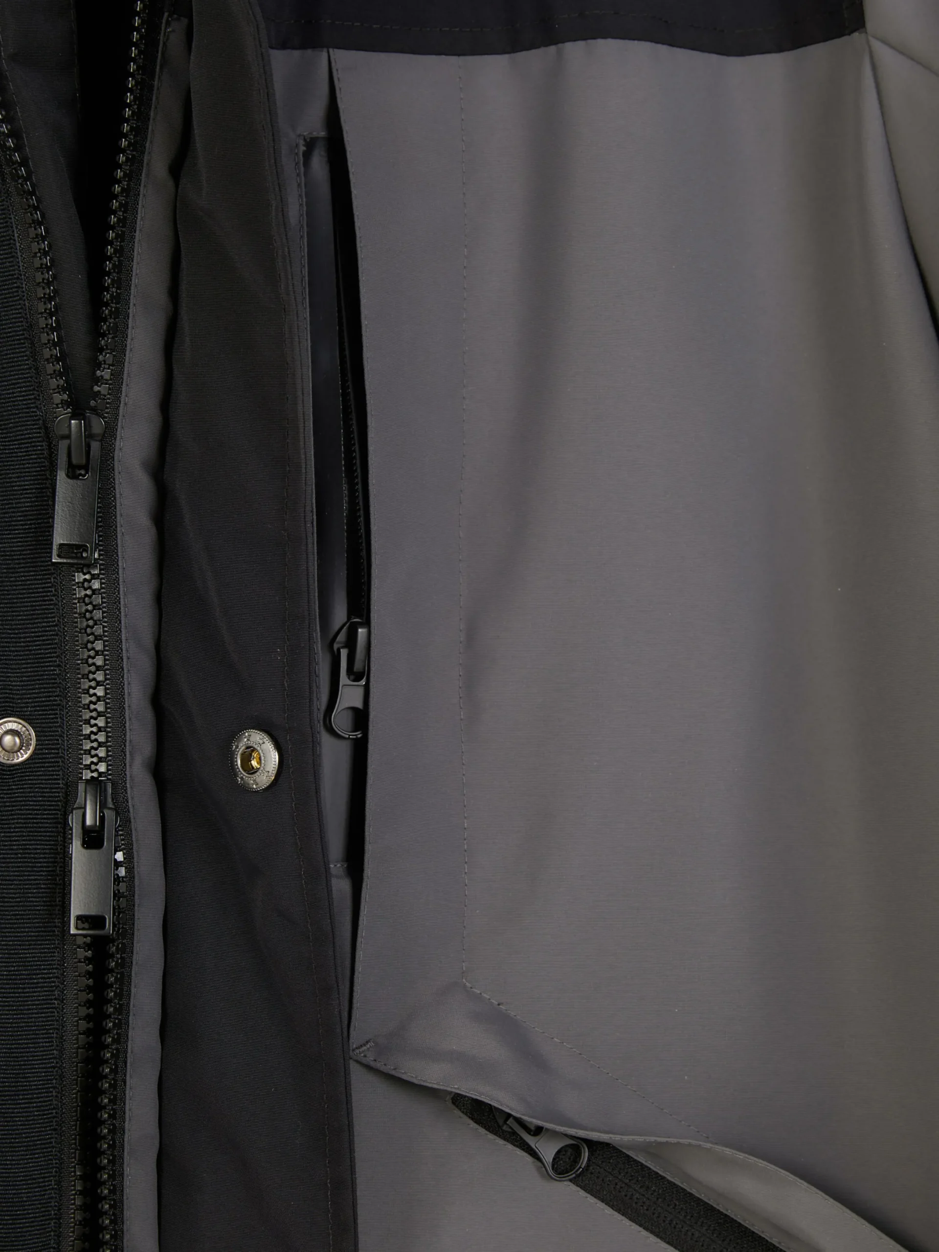 Manteaux Et Vestes|Primark Manteau Court Color Block Anthracite