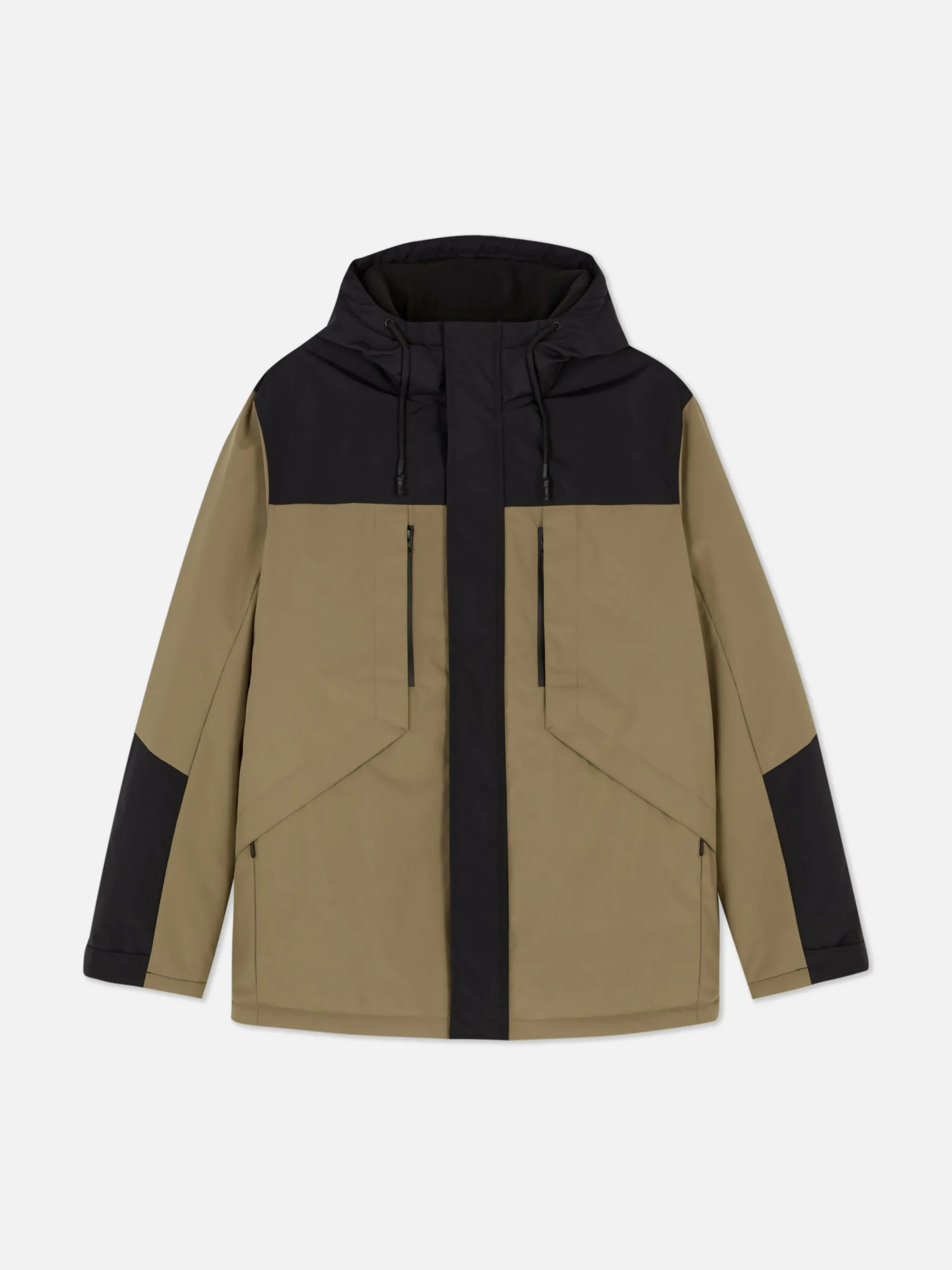 Manteaux Et Vestes|Primark Manteau Court Color Block Fauve