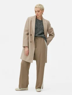 Manteaux Et Vestes|Primark Manteau Croisé En Sergé Écru