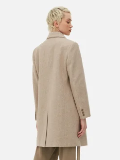 Manteaux Et Vestes|Primark Manteau Croisé En Sergé Écru