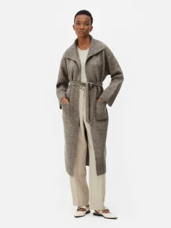 Pulls Et Gilets|Primark Manteau-cardigan Long Tricoté Taupe