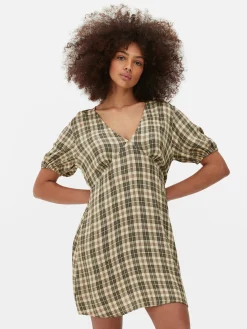 Robes|Primark Mini Robe à Carreaux Et Col En V Multicolore