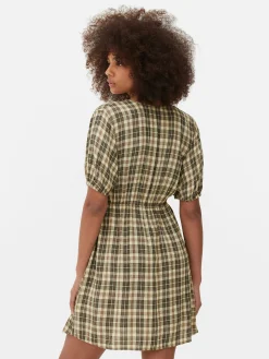 Robes|Primark Mini Robe à Carreaux Et Col En V Multicolore