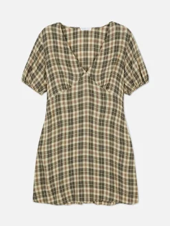 Robes|Primark Mini Robe à Carreaux Et Col En V Multicolore