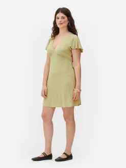 Robes|Primark Mini Robe à Manches Courtes Vert clair