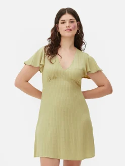 Robes|Primark Mini Robe à Manches Courtes Vert clair