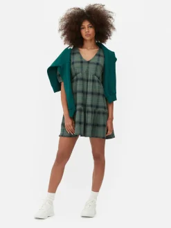 Robes|Primark Mini Robe Cintrée à Carreaux Vert