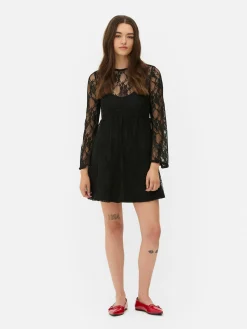 Tout Halloween|Robes|Primark Mini Robe En Dentelle Beetlejuice X Colleen Atwood Noir