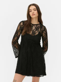 Tout Halloween|Robes|Primark Mini Robe En Dentelle Beetlejuice X Colleen Atwood Noir