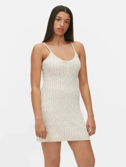 Robes|Primark Mini Robe Moulante à Bretelles Fines Pêche