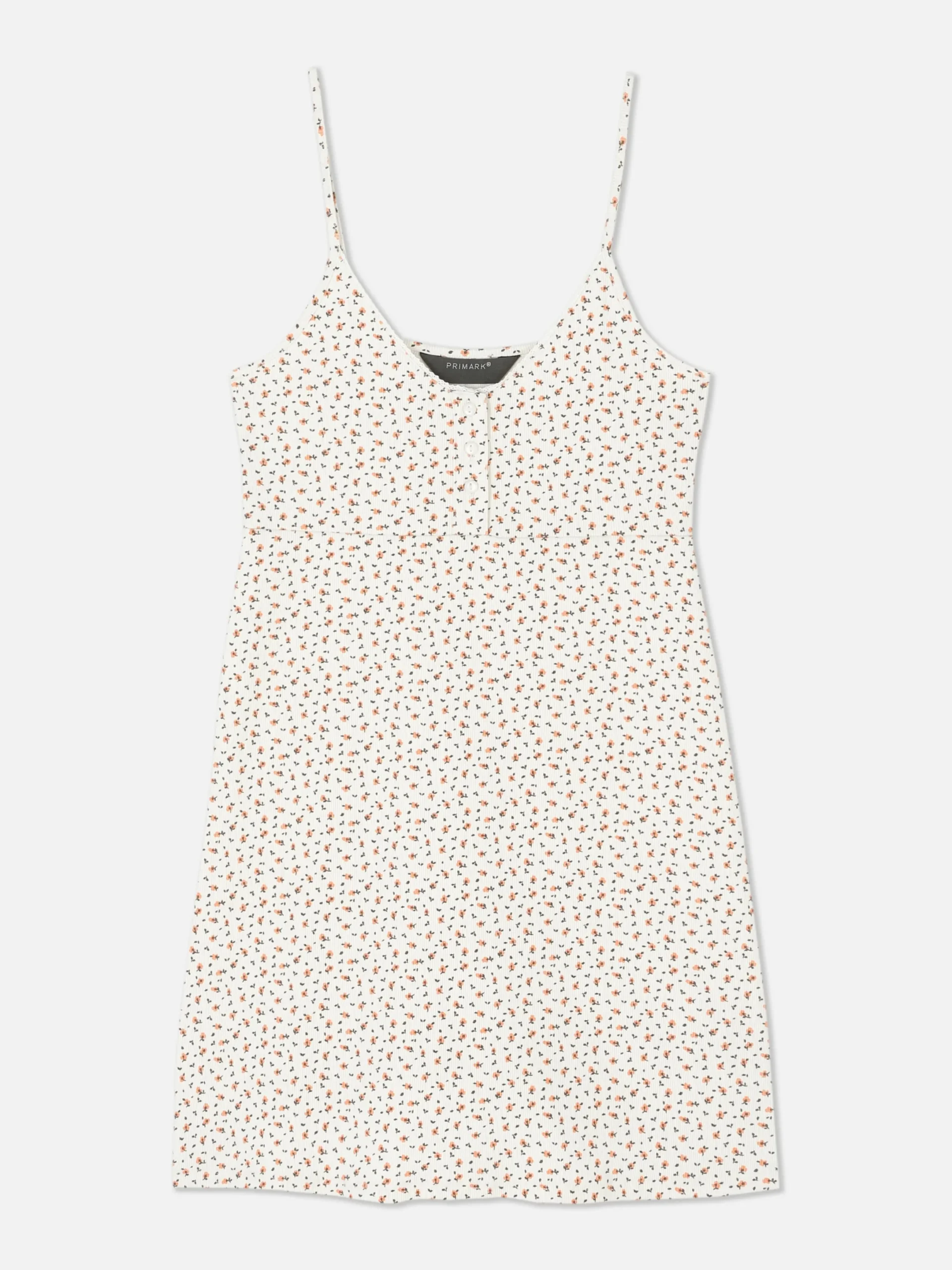 Robes|Primark Mini Robe Moulante à Bretelles Fines Pêche