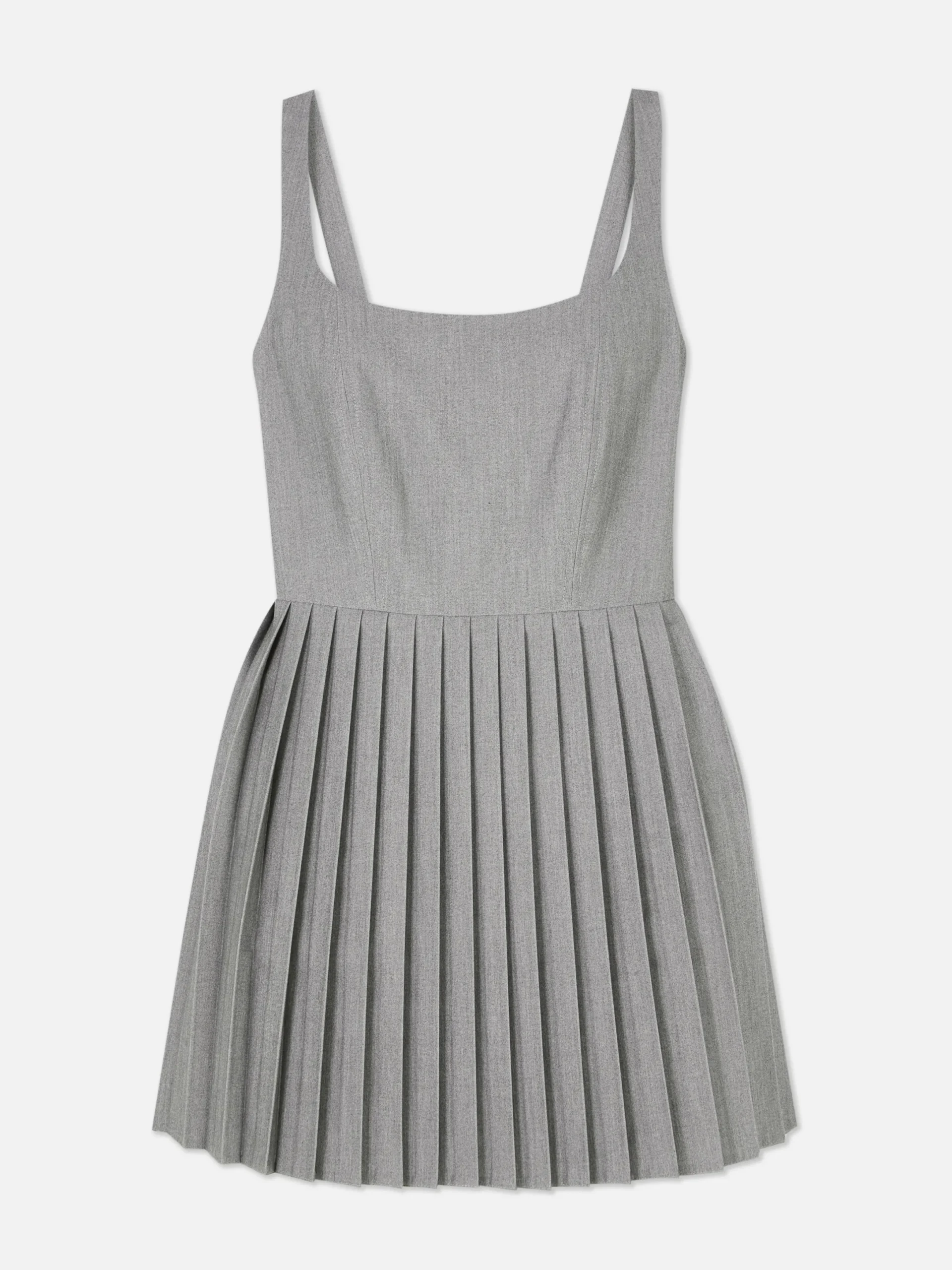 Robes|Primark Mini Robe Patineuse Plissée Rita Ora Gris