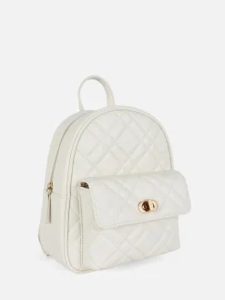 Sacs Et Porte-Monnaie|Primark Mini Sac à Dos Matelassé Blanc