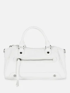 Sacs Et Porte-Monnaie|Primark Mini Sac à Main Fourre-tout En Simili Cuir Blanc