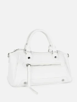 Sacs Et Porte-Monnaie|Primark Mini Sac à Main Fourre-tout En Simili Cuir Blanc