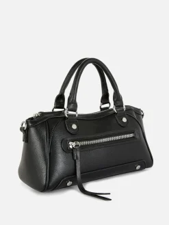 Sacs Et Porte-Monnaie|Primark Mini Sac à Main Fourre-tout En Simili Cuir Noir
