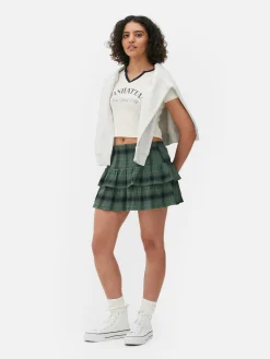 Jupes|Primark Mini-jupe à Carreaux Et à Superpositions Vert