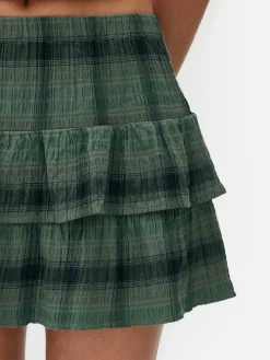 Jupes|Primark Mini-jupe à Carreaux Et à Superpositions Vert