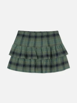 Jupes|Primark Mini-jupe à Carreaux Et à Superpositions Vert