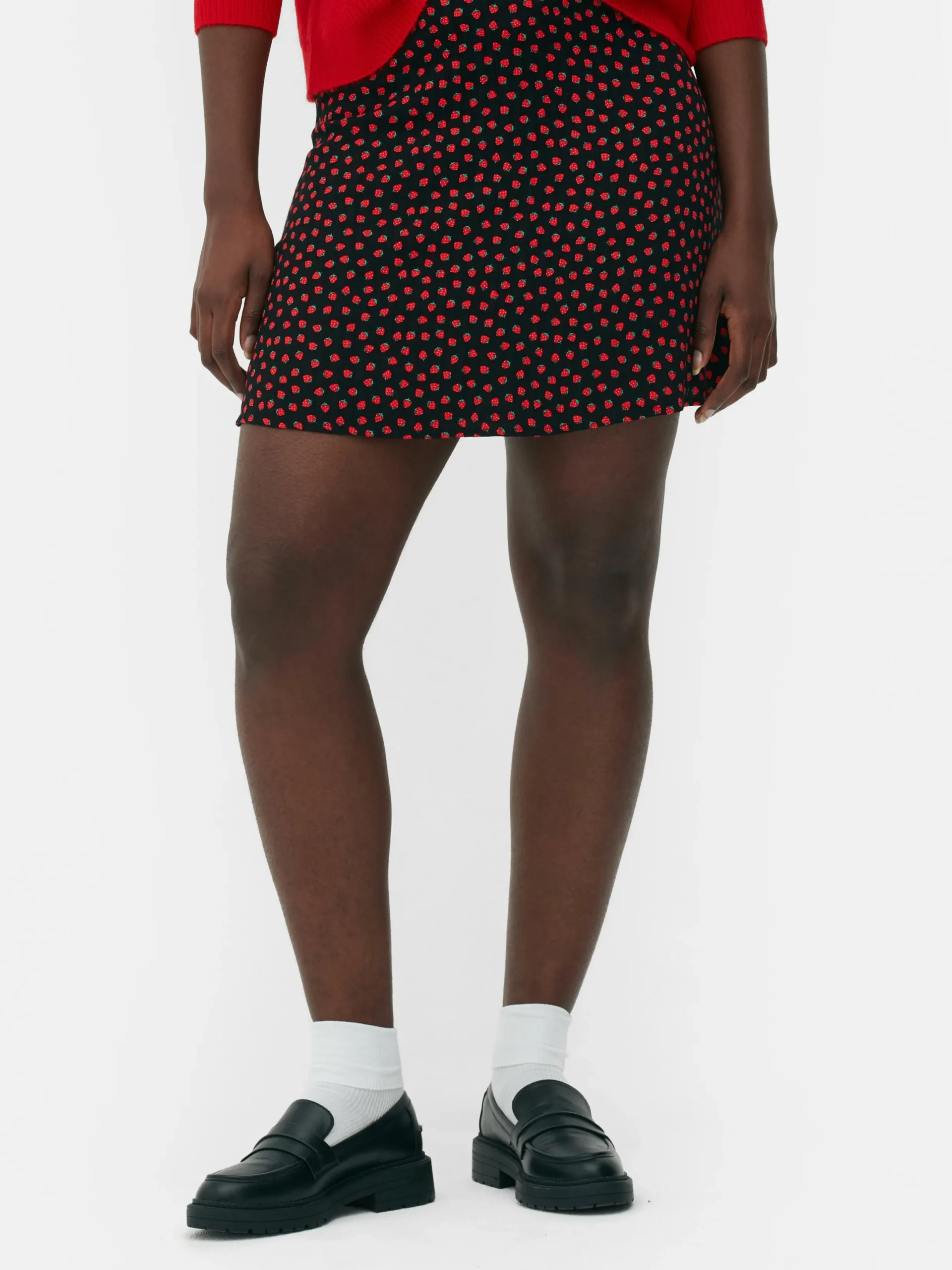 Jupes|Primark Mini-jupe à Zip Latéral Rouge foncé