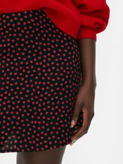 Jupes|Primark Mini-jupe à Zip Latéral Rouge foncé