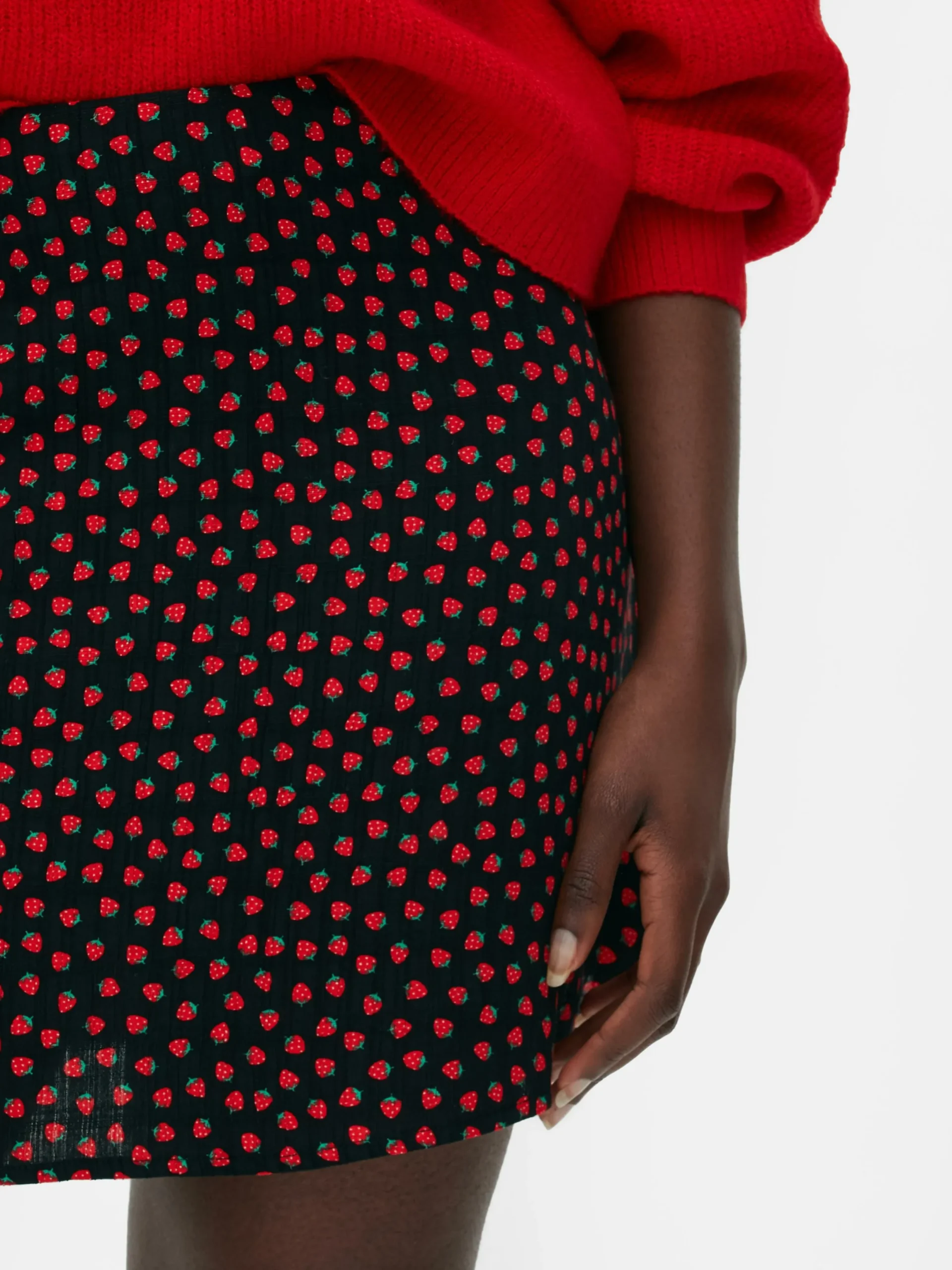 Jupes|Primark Mini-jupe à Zip Latéral Rouge foncé