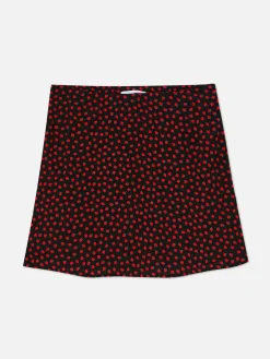 Jupes|Primark Mini-jupe à Zip Latéral Rouge foncé