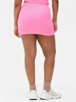 Jupes|Primark Mini-jupe Côtelée Sans Coutures Rose vif