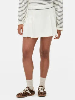 Jupes|Primark Mini-jupe De Tennis Plissée Blanc