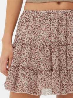 Jupes|Primark Mini-jupe En Mousseline à Superposition Rose