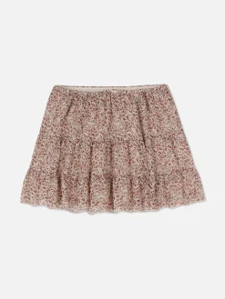 Jupes|Primark Mini-jupe En Mousseline à Superposition Rose