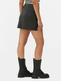Jupes|Primark Mini-jupe En Simili Cuir Noir