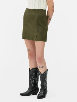 Jupes|Primark Mini-jupe En Suédine Kaki