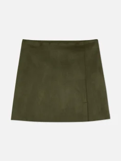Jupes|Primark Mini-jupe En Suédine Kaki