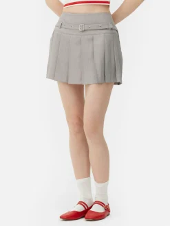 Jupes|Primark Mini-jupe Plissée à Boucle Gris clair