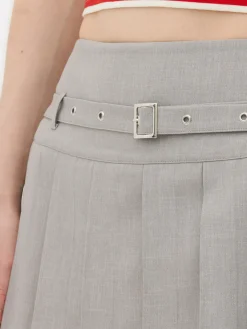 Jupes|Primark Mini-jupe Plissée à Boucle Gris clair