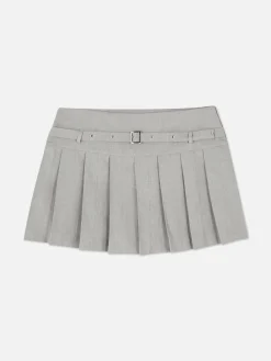 Jupes|Primark Mini-jupe Plissée à Boucle Gris clair