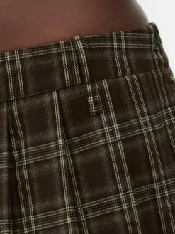 Jupes|Primark Mini-jupe Plissée à Carreaux Rita Ora Marron