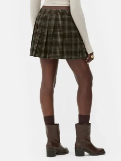 Jupes|Primark Mini-jupe Plissée à Carreaux Rita Ora Marron