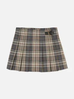 Jupes|Primark Mini-jupe Plissée à Ceinture Gris