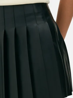Jupes|Primark Mini-jupe Plissée En Simili Cuir Noir