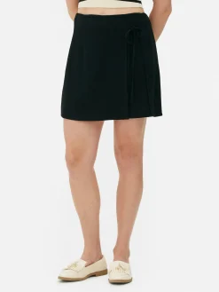 Jupes|Primark Mini-jupe Portefeuille à Nouer Sur Le Devant Noir