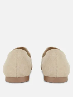 Ballerines|Primark Mocassins Avec Chaîne - Pointure Large Naturel